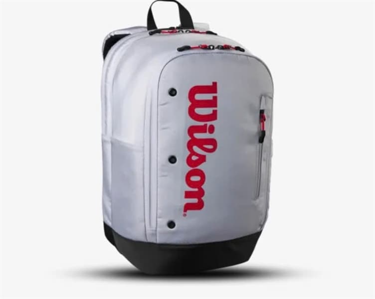 Túi đựng vợt pickleball hiệu WILSON hàng mới 100% (PICKLEBALL BACKPACK GRAY/RED)